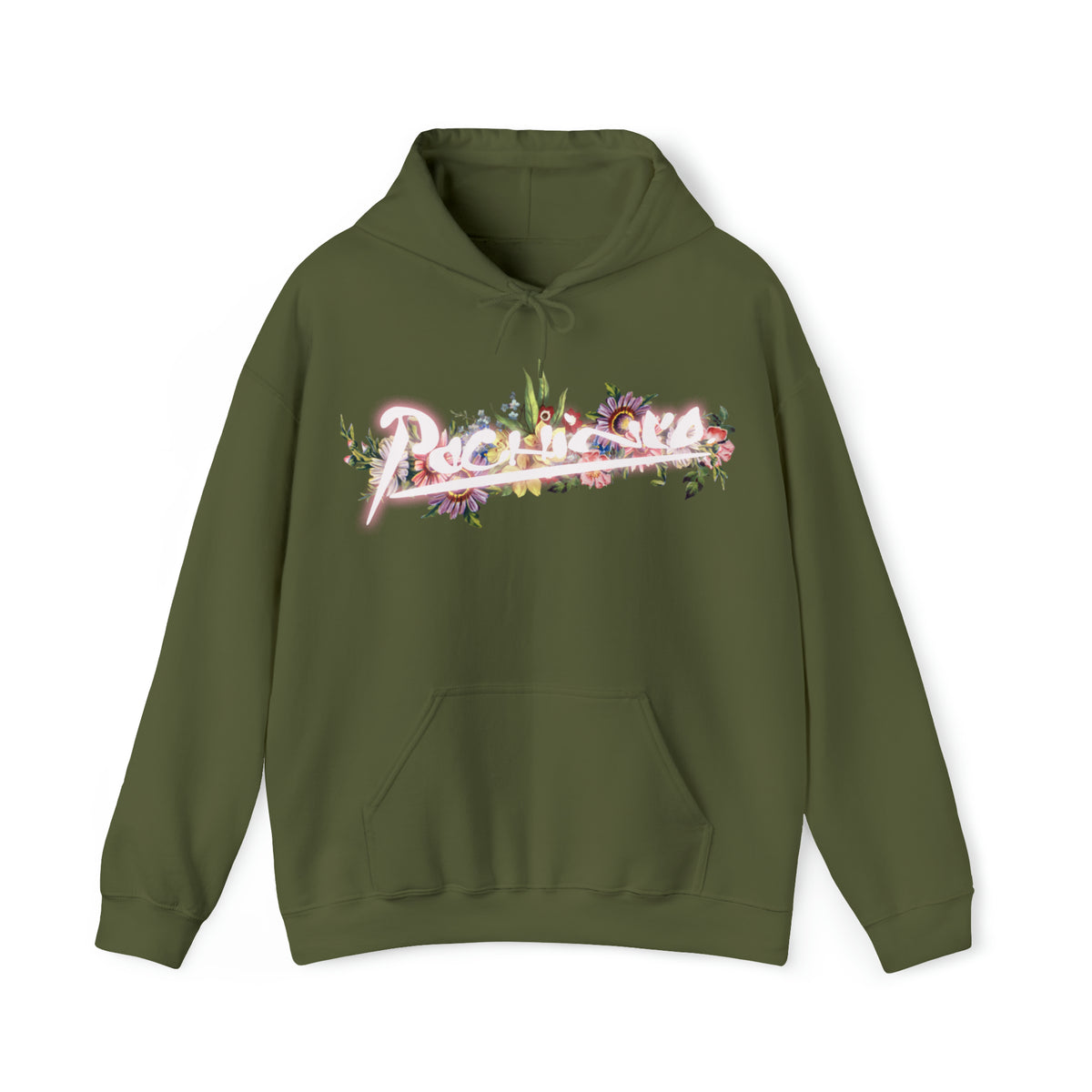 Pachinco Flower Hoodie (black, maroon, army, baby blue)